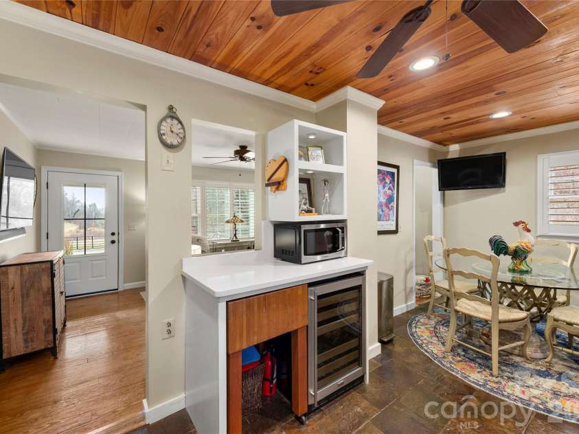514 Roy Forrester Road, Mars Hill, NC 28754.  MLS# CAR4367162, YatesRealty ID 18420. Kitchen LR