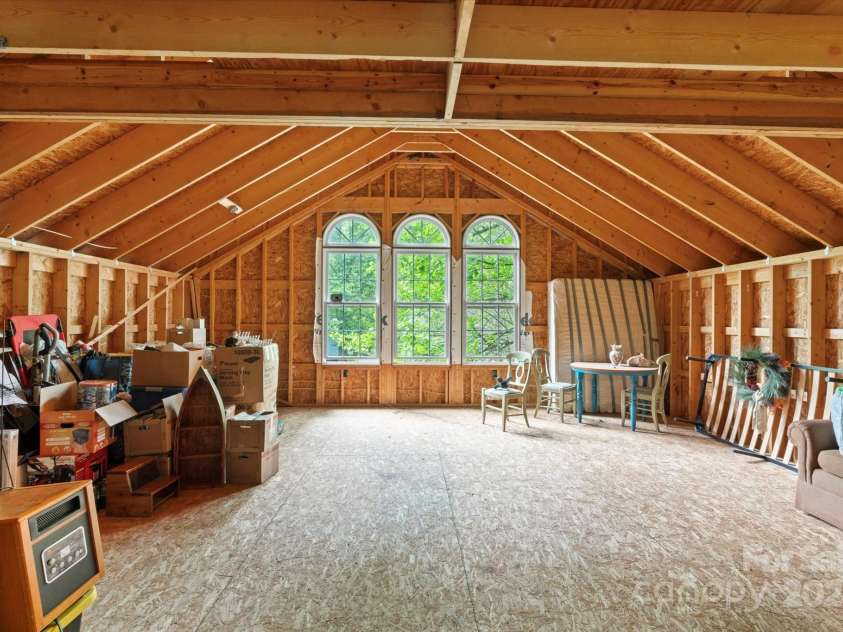 23 Mountain Meadow Lane, Canton, NC 28716.  MLS# CAR4269164, YatesRealty ID 18435. Loads of natural light in the upper part of the garage/barn.