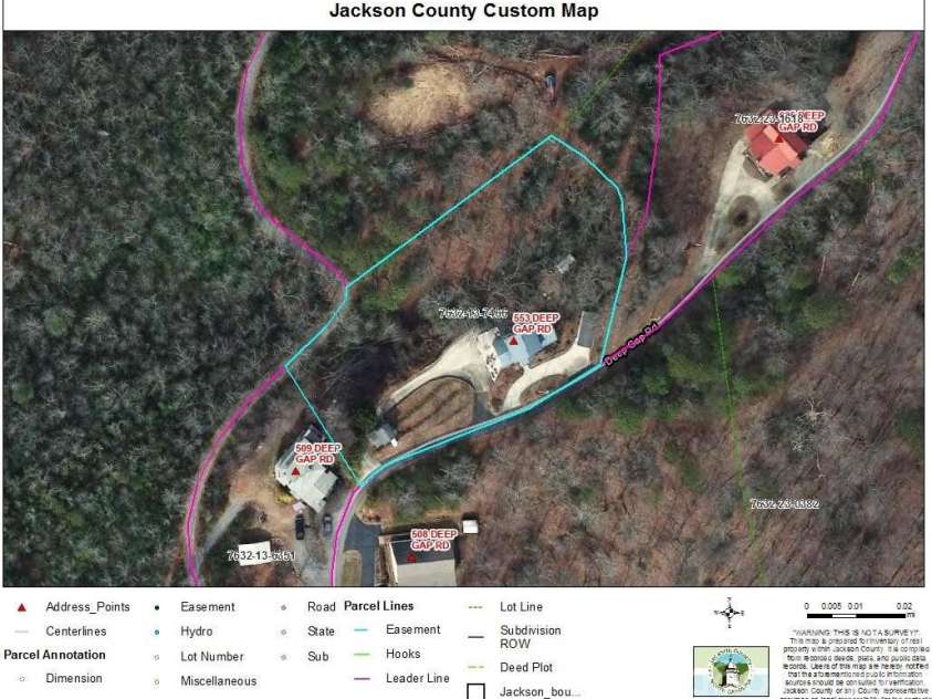 553 Deep Gap Road, Sylva, NC 28779.  MLS# CAR4356934, YatesRealty ID 18444. 