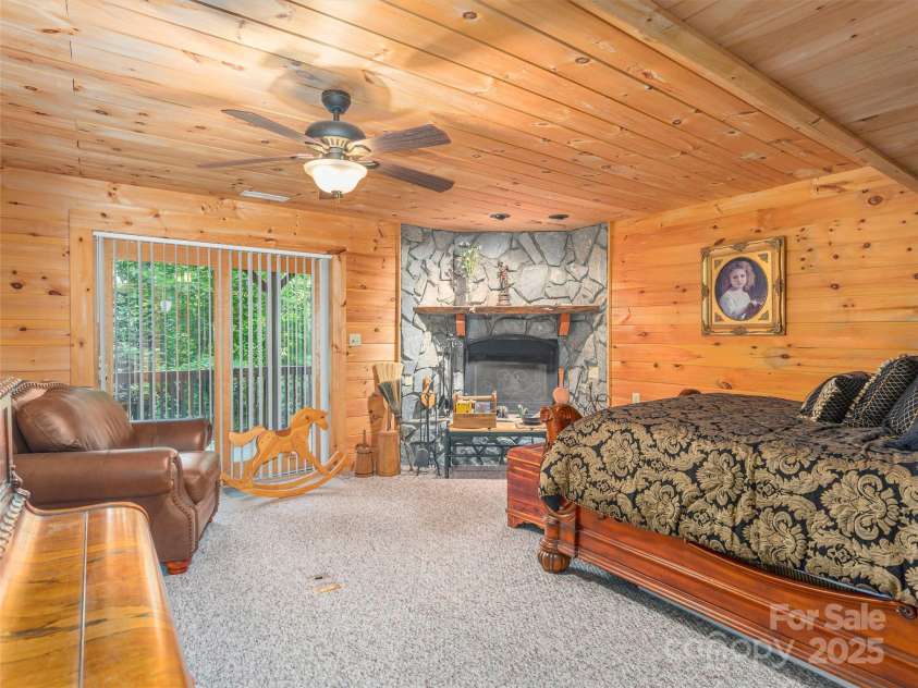 47 Tammy Drive, Maggie Valley, NC 28751.  MLS# CAR4267219, YatesRealty ID 18458. Wood Burning Fireplace 