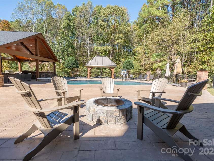 1427 Merrimont Avenue, Kings Mountain, NC 28086.  MLS# CAR4312832, YatesRealty ID 1846. Firepit at Pool