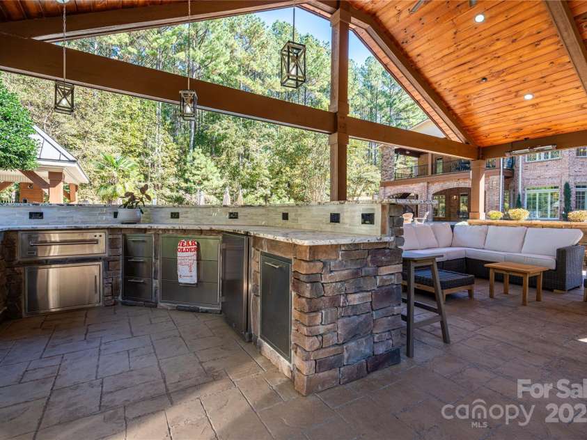 1427 Merrimont Avenue, Kings Mountain, NC 28086.  MLS# CAR4312832, YatesRealty ID 1846. New Outdoor Kitchen and Living Area