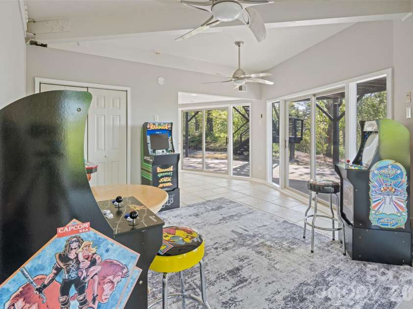 146 Cherokee Lane, Purlear, NC 28665.  MLS# CAR4374878, YatesRealty ID 18468. Lower Level Game Room (Bedroom) with Ensuite Bathroom