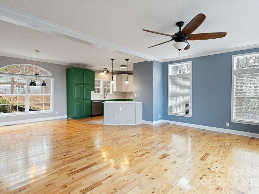 837 California Avenue, Marion, NC 28752.  MLS# CAR4260788, YatesRealty ID 1847. Kitchen Open to Living Room