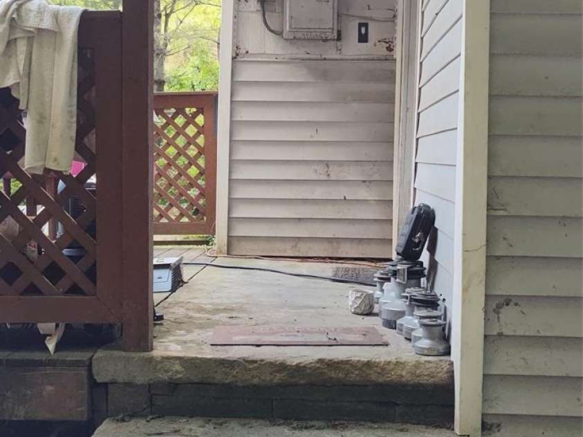 7881 US 25/70 Highway, Marshall, NC 28753.  MLS# CAR4257873, YatesRealty ID 18474. View of back porch entry