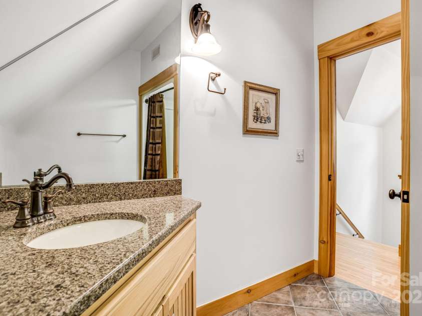 216 Log Gap Road, Fairview, NC 28730.  MLS# CAR4221522, YatesRealty ID 18479. Full Bathroom with Stand-up Shower - Upper Level