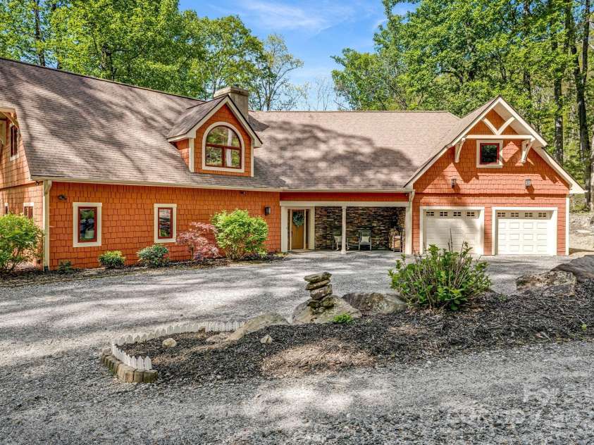 216 Log Gap Road, Fairview, NC 28730.  MLS# CAR4221522, YatesRealty ID 18479. Native Landscape, Hardboard Siding