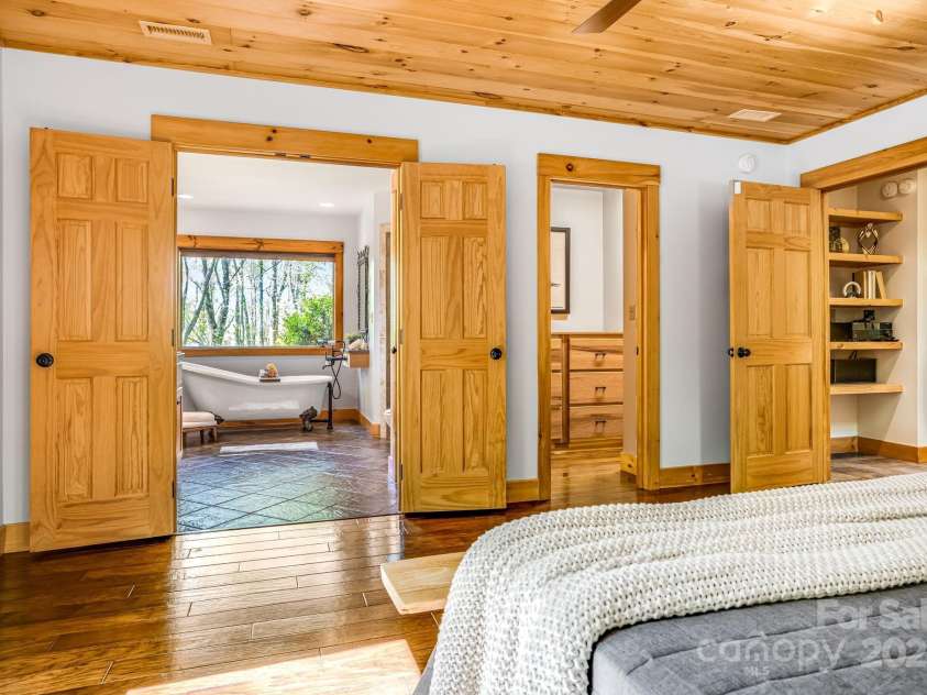 214 & 216 Log Gap Road, Fairview, NC 28730.  MLS# CAR4234130, YatesRealty ID 18480. Luxury Bathroom, Complete with Clawfoot Bathtub and Tile Shower