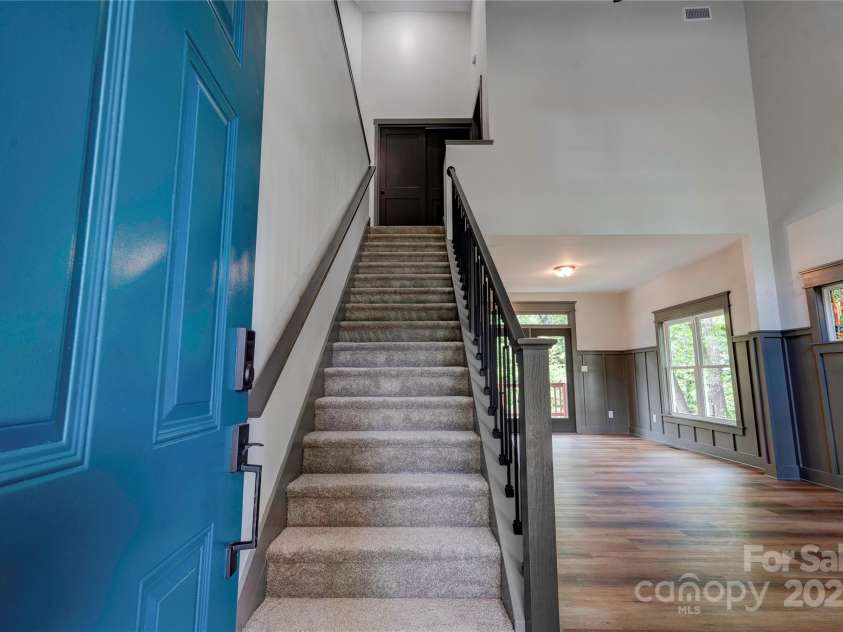 600 Cline Avenue, Newton, NC 28658.  MLS# CAR4258878, YatesRealty ID 18484. Stairs to upper level