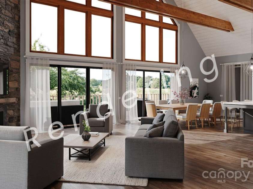 88 Lost Trail, Highlands, NC 28741.  MLS# CAR4260477, YatesRealty ID 18487. Rendering of Living Room