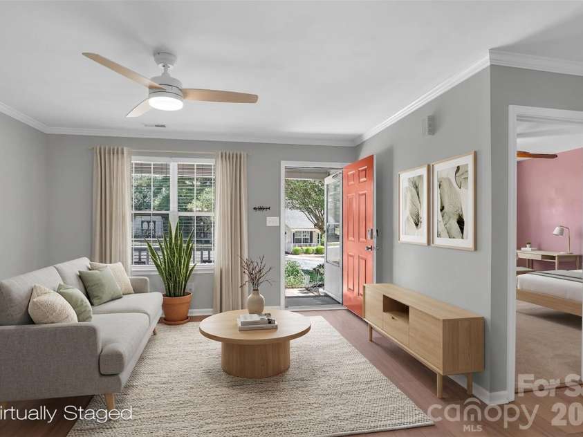 708 Cody Court, Fort Mill, SC 29715.  MLS# CAR4372904, YatesRealty ID 18506. Virtually Staged Living Room