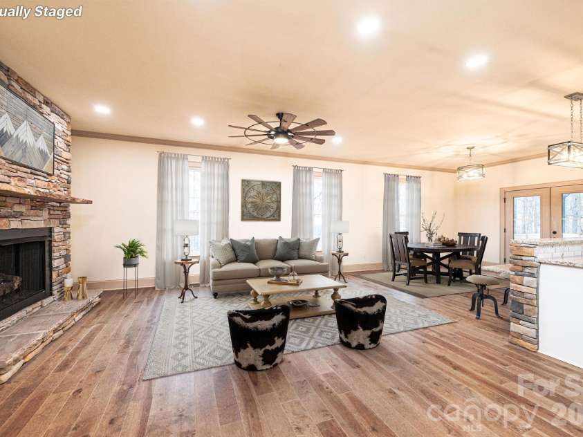 1610 Summerlin Place, Newton, NC 28658.  MLS# CAR4352272, YatesRealty ID 18511. Living are virtually staged.