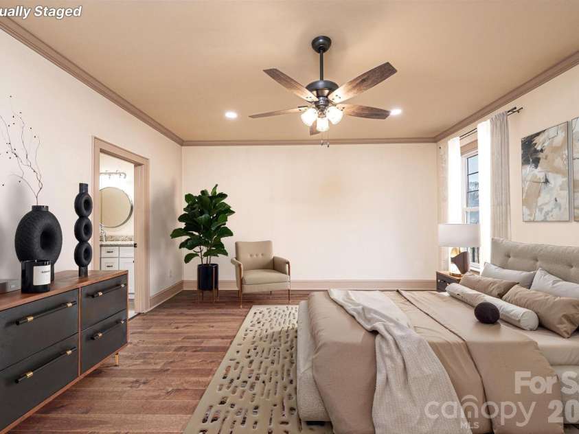 1610 Summerlin Place, Newton, NC 28658.  MLS# CAR4352272, YatesRealty ID 18511. Primary Bedroom virtually staged.