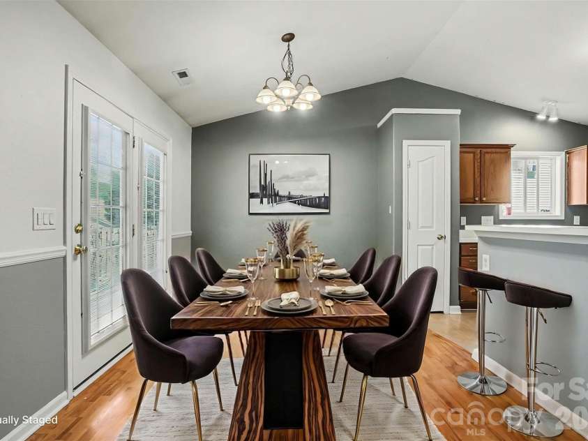 125 Sawhorse Drive, Mooresville, NC 28115.  MLS# CAR4369659, YatesRealty ID 18514. Dining Area Virtually Staged