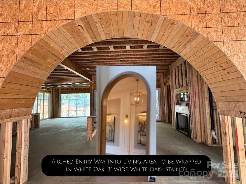 1200 Andover Road, Charlotte, NC 28211.  MLS# CAR4264479, YatesRealty ID 18519. Arched entryway off the foyer into the living area