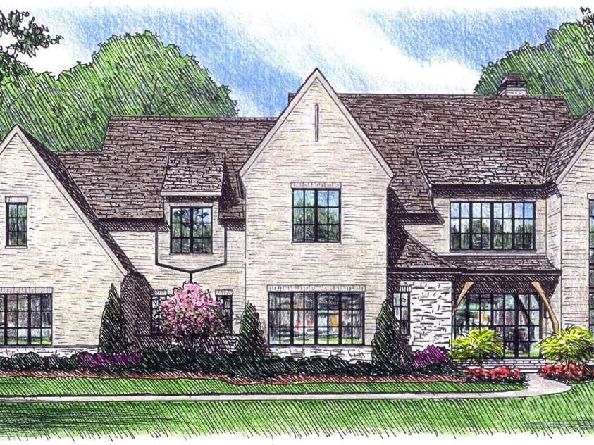 1200 Andover Road, Charlotte, NC 28211.  MLS# CAR4264479, YatesRealty ID 18519. Artist Rendering- see Exterior Design Details for specific details & colors