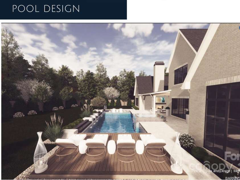 1200 Andover Road, Charlotte, NC 28211.  MLS# CAR4264479, YatesRealty ID 18519. Pool Artistic Rendering