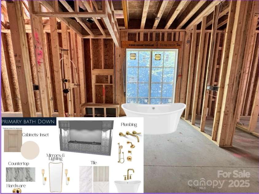1200 Andover Road, Charlotte, NC 28211.  MLS# CAR4264479, YatesRealty ID 18519. View of Shower & Soaking Tub from Vanity Area.