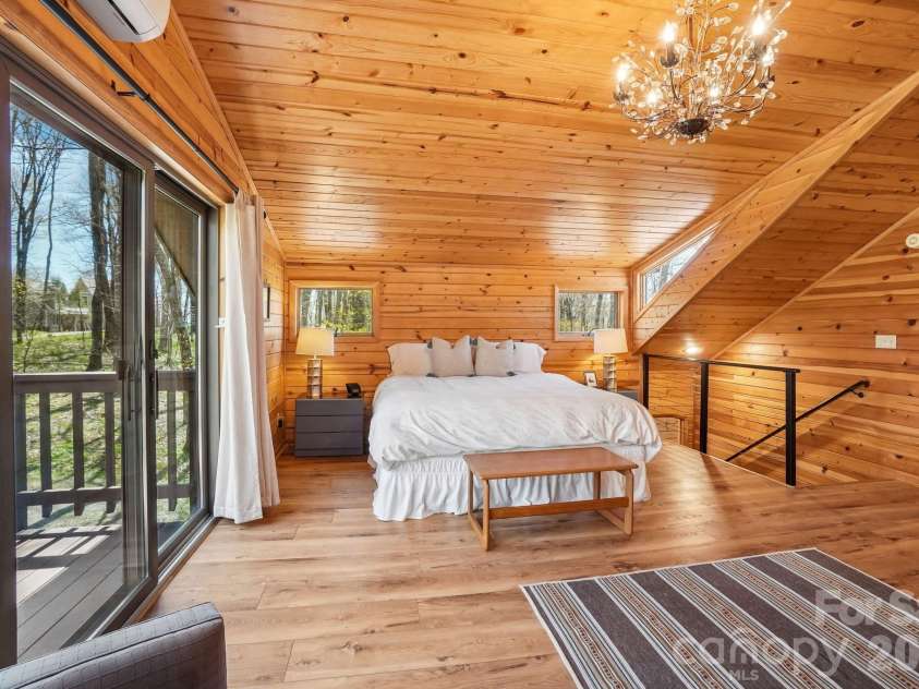 34 Wolfs Head Court, Mars Hill, NC 28754.  MLS# CAR4359563, YatesRealty ID 18544. Primary Bedroom Upstairs