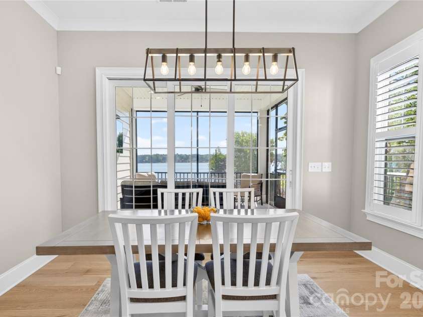 4496 Kiser Island Road, Terrell, NC 28682.  MLS# CAR4373362, YatesRealty ID 18553. Dining area with water views
