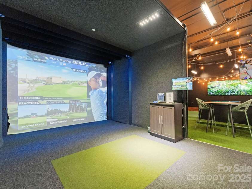 215 Pine Street, Charlotte, NC 28202.  MLS# CAR4294172, YatesRealty ID 18554. Golf Simulator