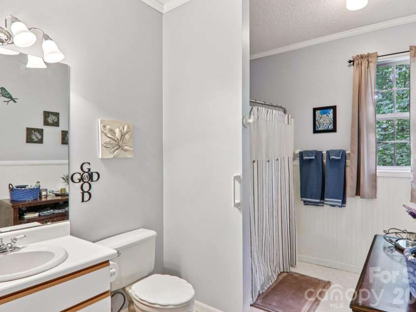 702 Cinnamon Way, Flat Rock, NC 28731.  MLS# CAR4373654, YatesRealty ID 18560. Hallway Bathroom