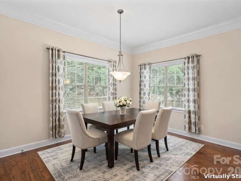 166 Wilson Lake Road, Mooresville, NC 28117.  MLS# CAR4353133, YatesRealty ID 18561. Virtually Staged Open Dining Area