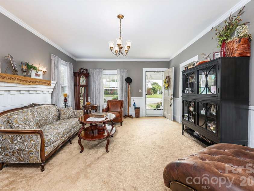 271 Main Street, Denton, NC 27239.  MLS# CAR4404890, YatesRealty ID 18566. Front door opens into the den