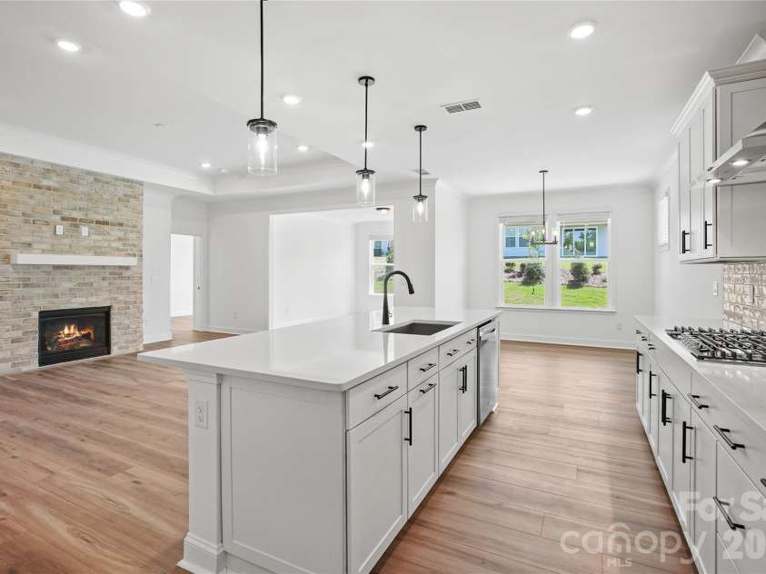 2736 Peak Court, Belmont, NC 28012.  MLS# CAR4328408, YatesRealty ID 1857. Gas brick fireplace