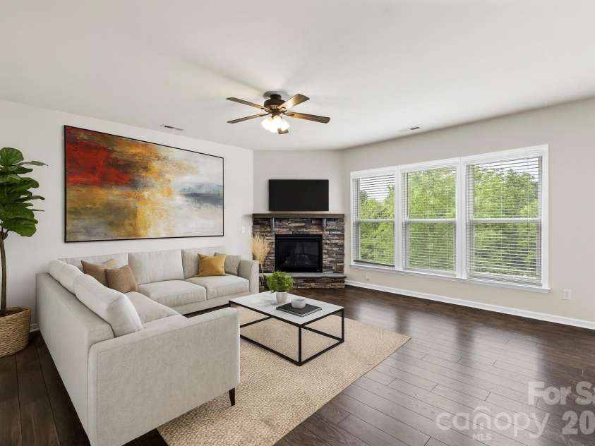 8763 Gladden Hill Lane, Fort Mill, SC 29715.  MLS# CAR4366003, YatesRealty ID 18599. Virtual Staged - Living Room