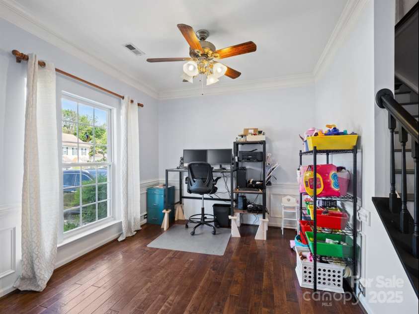 5535 Whispering Wind Lane, Indian Trail, NC 28079.  MLS# CAR4137462, YatesRealty ID 18635. Dining Room as an office/playroom