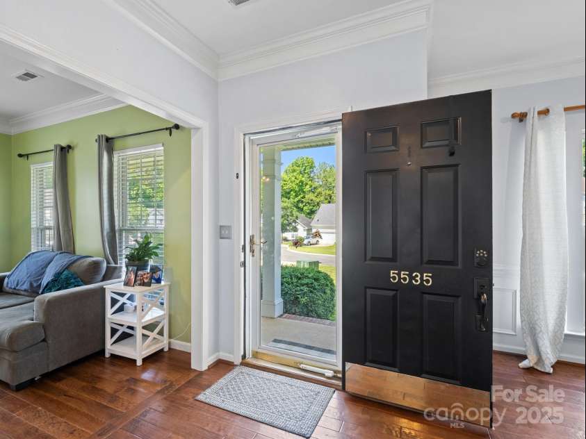 5535 Whispering Wind Lane, Indian Trail, NC 28079.  MLS# CAR4137462, YatesRealty ID 18635. Front Entrance