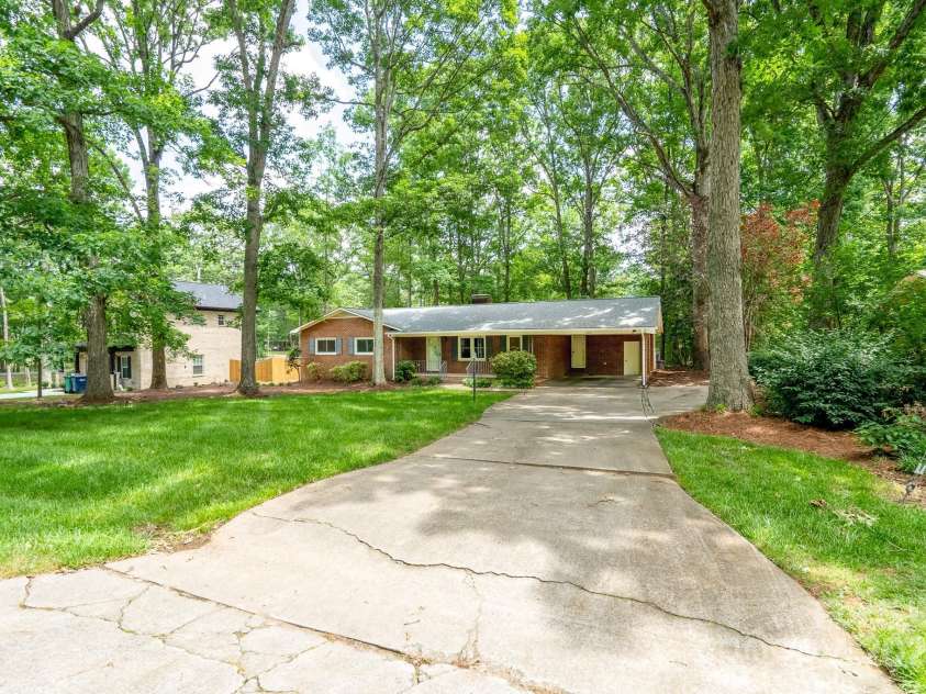 403 Cherrywood Lane, Albemarle, NC 28001.  MLS# CAR4260137, YatesRealty ID 18644. Large, shady front yard!