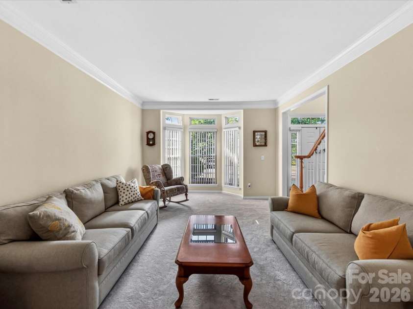 4101 Saint Joseph Drive, Indian Trail, NC 28079.  MLS# CAR4374689, YatesRealty ID 18648. Living room with bay window 