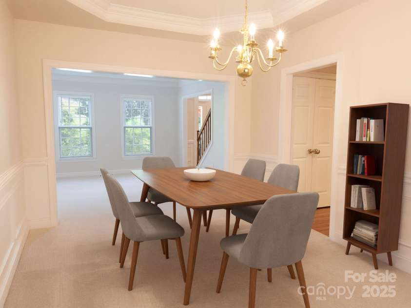 2620 Shady Reach Lane, Charlotte, NC 28214.  MLS# CAR4250616, YatesRealty ID 18655. Dining Room off of Kitchen- *Virtually Staged*