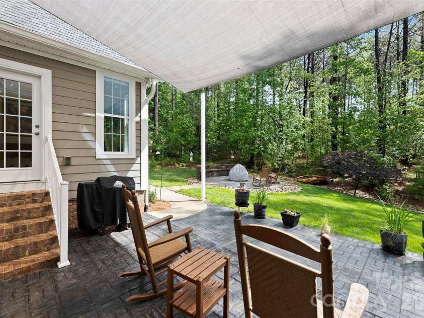 6296 Chimney Bluff Road, Lancaster, SC 29720.  MLS# CAR4369565, YatesRealty ID 18656. Back Patio