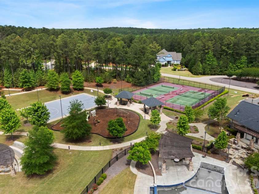 6296 Chimney Bluff Road, Lancaster, SC 29720.  MLS# CAR4369565, YatesRealty ID 18656. Tennis Courts, Basketball Courts, and Playground