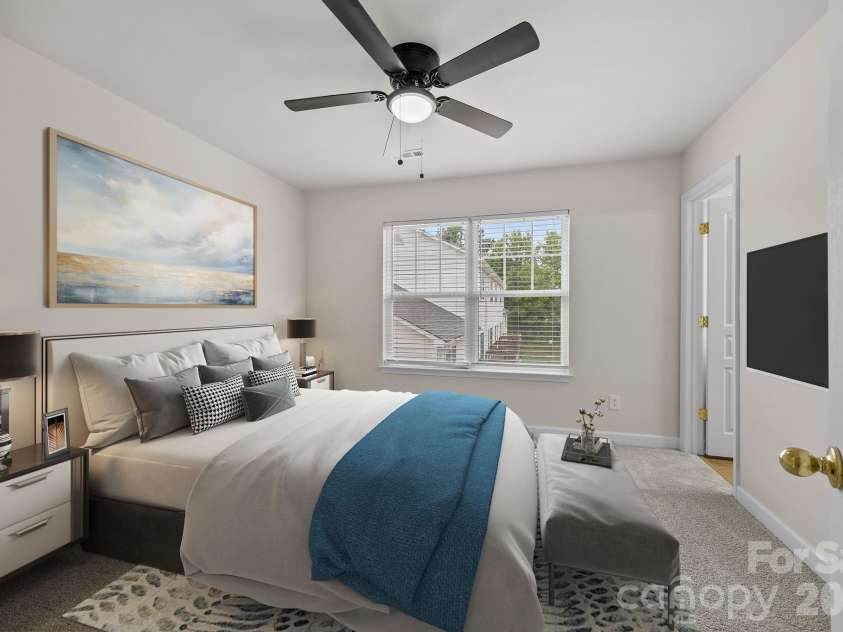 2750 Avalon Loop Road, Charlotte, NC 28269.  MLS# CAR4376282, YatesRealty ID 18660. Owners suite virtually staged. 