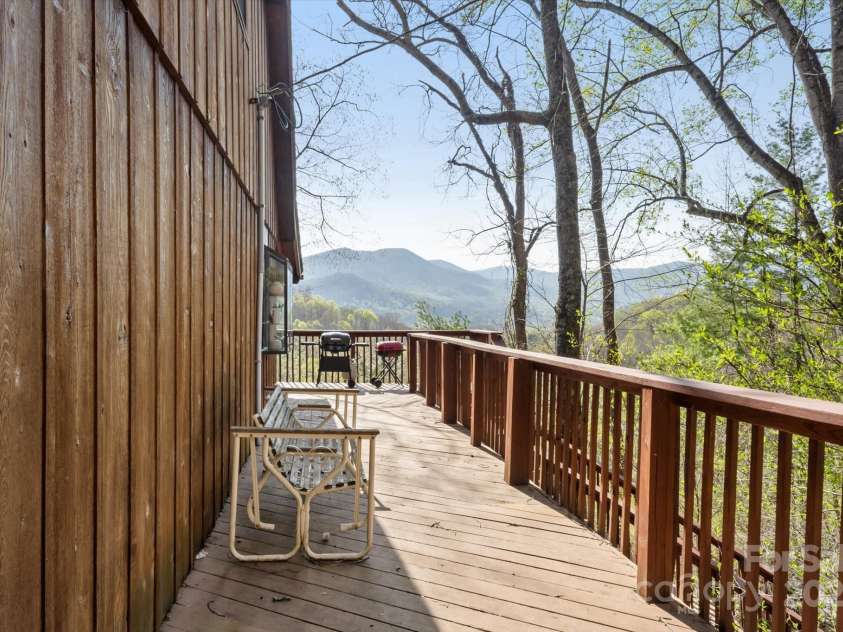 573 Countryside Drive, Waynesville, NC 28785.  MLS# CAR4244460, YatesRealty ID 18661. Deck Views
