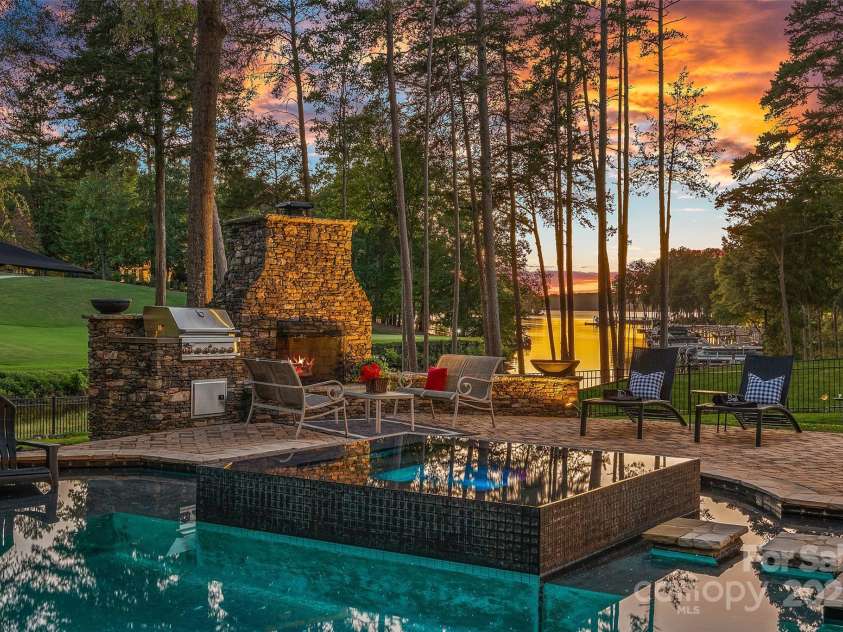 143 Jeremy Point Place, Mooresville, NC 28117.  MLS# CAR4307571, YatesRealty ID 18672. Stacked Stone Fireplace 