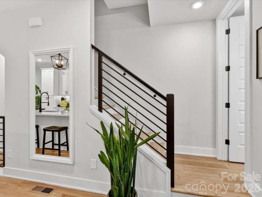 2024 Terwilliger Terrace, Charlotte, NC 28203.  MLS# CAR4354818, YatesRealty ID 18690. Staircase to Upper