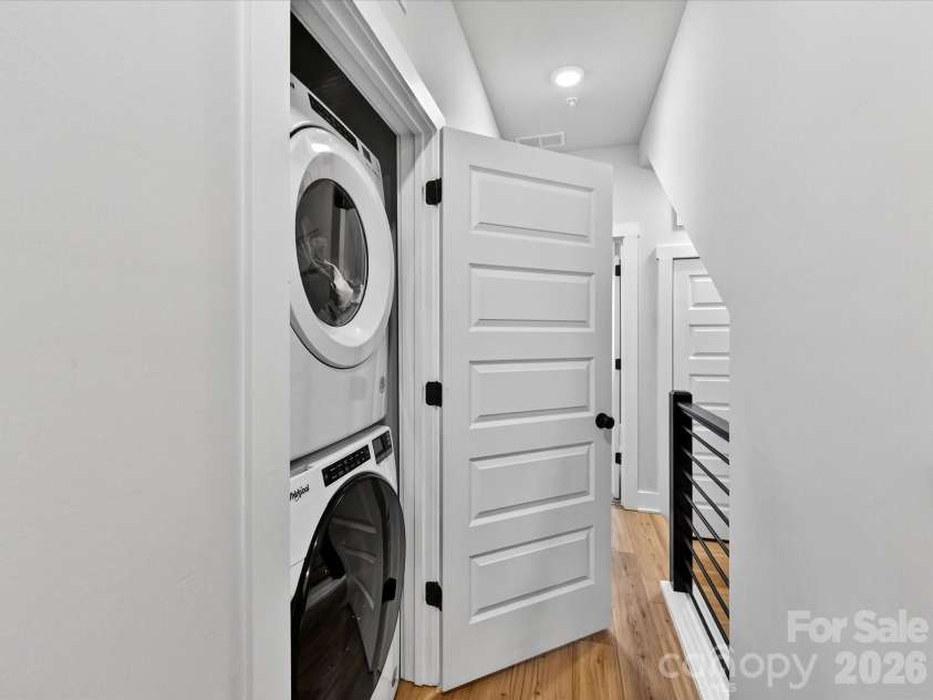2024 Terwilliger Terrace, Charlotte, NC 28203.  MLS# CAR4354818, YatesRealty ID 18690. Upper Laundry Closet