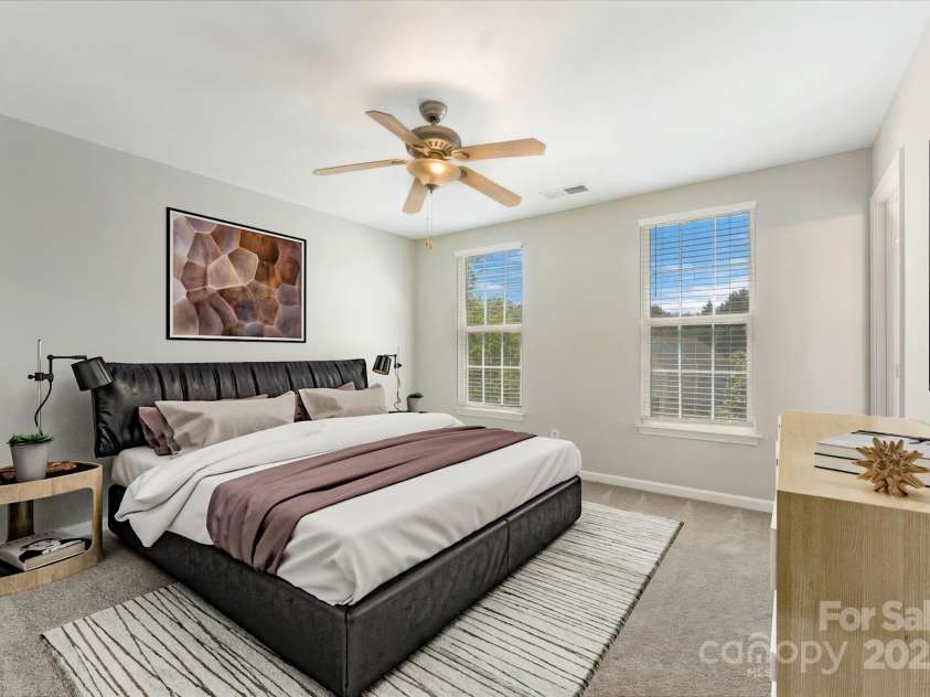 1111 Balcorn Place, Charlotte, NC 28214.  MLS# CAR4263097, YatesRealty ID 18716. Virtually staged Primary bedroom