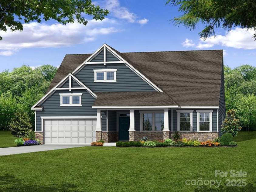 5205 Raging Creek Drive, Indian Trail, NC 28079.  MLS# CAR4269155, YatesRealty ID 18725. Homesite 122 features a Sullivan B floorplan with front-load garage.