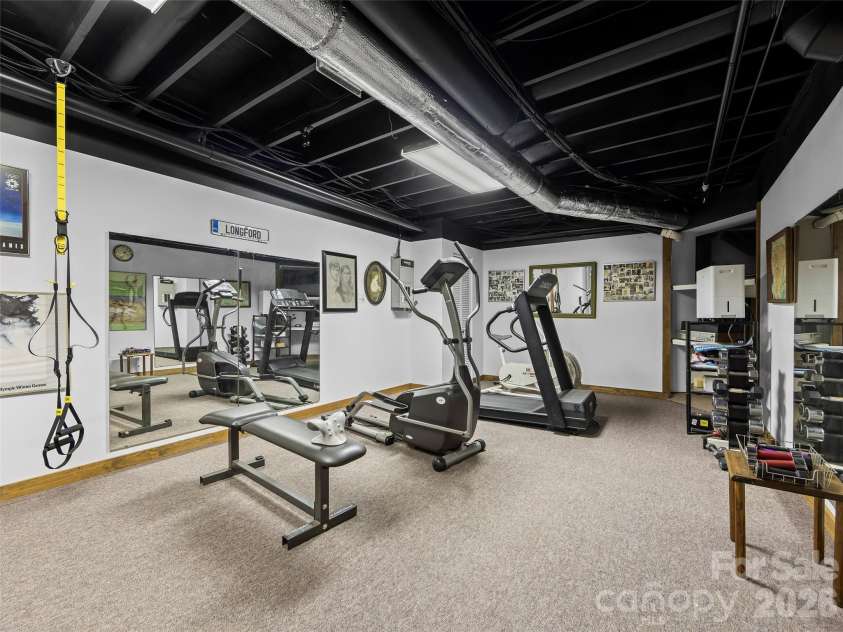 69 Forest Road, Asheville, NC 28803.  MLS# CAR4376506, YatesRealty ID 18781. Exercise Room