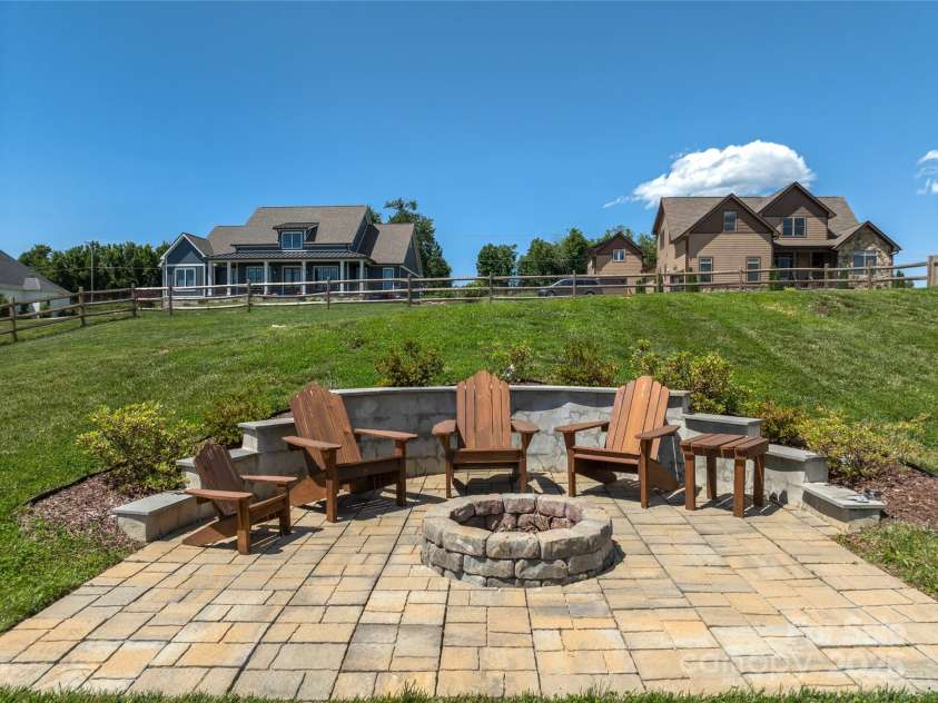 16 Pisgah Ridge Trail, Mills River, NC 28759.  MLS# CAR4257871, YatesRealty ID 18784. Fire Pit with Mountain Views