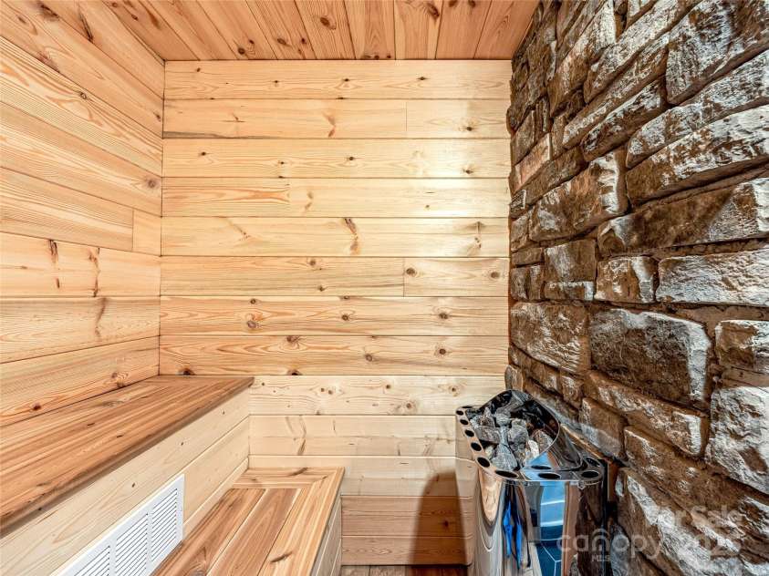 16 Pisgah Ridge Trail, Mills River, NC 28759.  MLS# CAR4257871, YatesRealty ID 18784. Sauna Through Lower Level Bathroom.