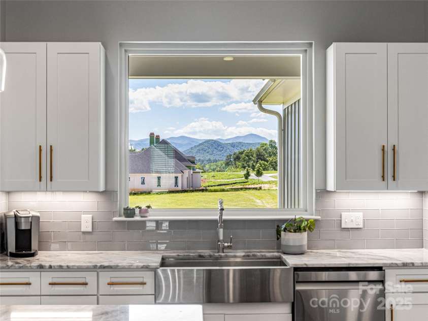 16 Pisgah Ridge Trail, Mills River, NC 28759.  MLS# CAR4257871, YatesRealty ID 18784. Views from Kitchen
