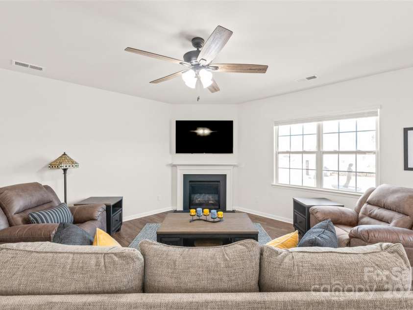 7324 Teague Drive, Gastonia, NC 28056.  MLS# CAR4217797, YatesRealty ID 18793. Family Room with Fireplace