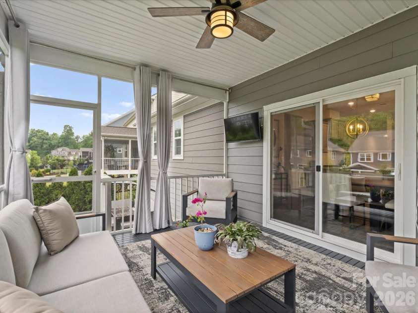 932 Claires Creek Lane, Davidson, NC 28036.  MLS# CAR4370452, YatesRealty ID 18798. Screened Porch 